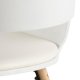 ACT NORDIC I_Luna spisebordsstol, m. armln, hvid PU, mat hvid polypropylen og mat bg