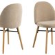 ACT NORDIC Sophia spisebordsstol - beige stof og mat natur egetr