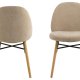 ACT NORDIC Sophia spisebordsstol - beige stof og mat natur egetr