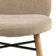 ACT NORDIC Sophia spisebordsstol - beige stof og mat natur egetr