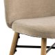 ACT NORDIC Sophia spisebordsstol - beige stof og mat natur egetr