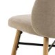 ACT NORDIC Sophia spisebordsstol - beige stof og mat natur egetr