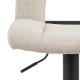 ACT NORDIC Sylvia barstol, m. rygln, fodsttte, drejefunktion, gaspatron - beige stof/sort stl