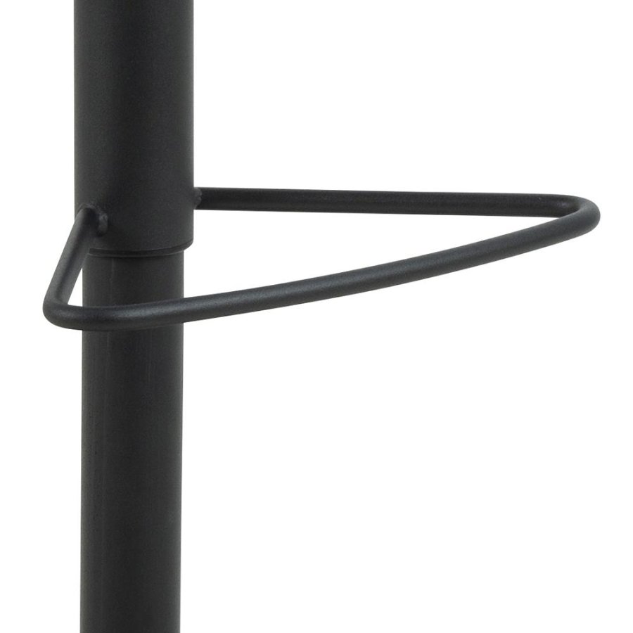 ACT NORDIC Sylvia barstol, m. rygln, fodsttte, drejefunktion, gaspatron - beige stof/sort stl