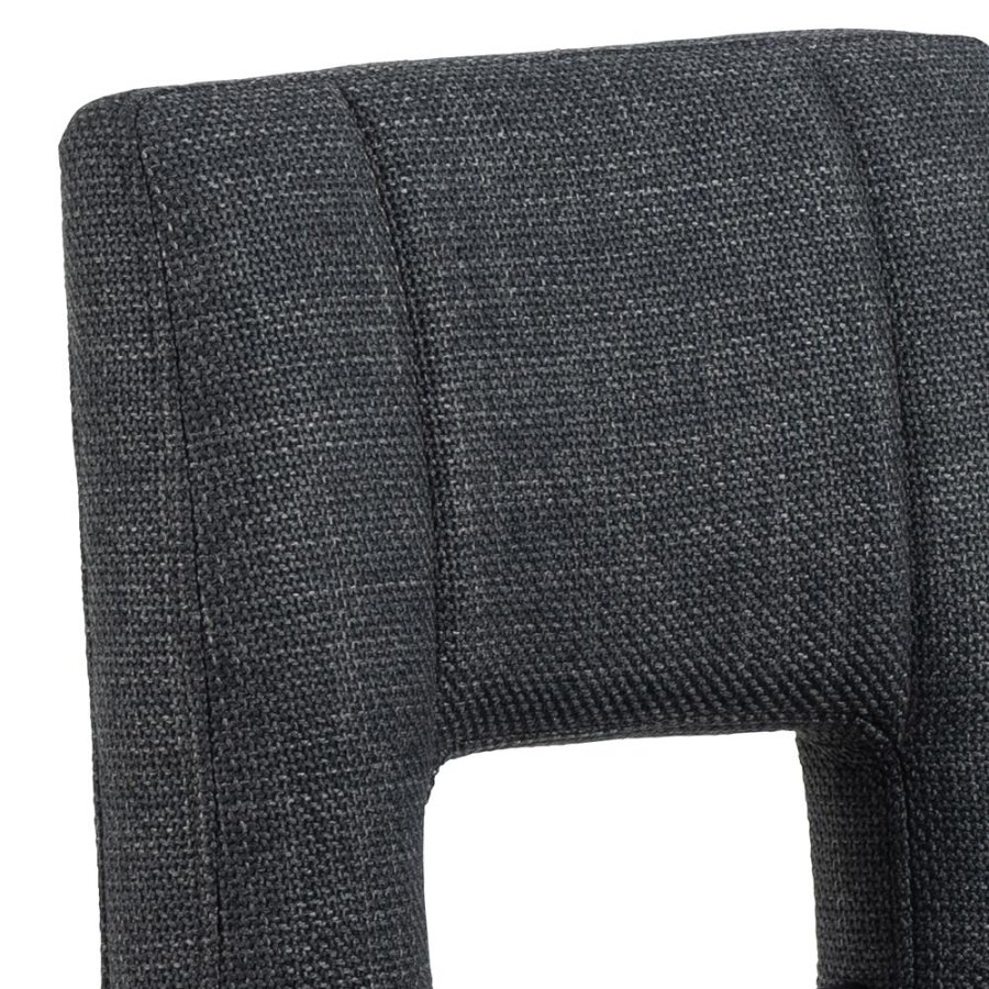 ACT NORDIC Sylvia barstol, m. rygln, fodsttte, drejefunktion, gaspatron - mrkegr stof/sort stl