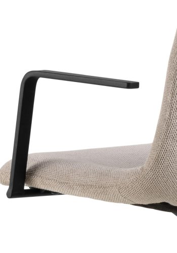 ACT NORDIC Pablo barstol, m. rygln, fodsttte, drejefunktion, gaspatron - beige stof/sort stl