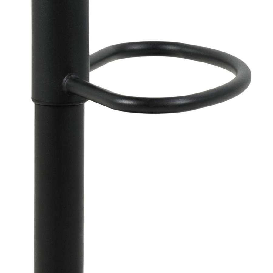 ACT NORDIC Brooke barstol, m. rygln, armln, fodsttte, drejefunktion - taupe stof og sort stl