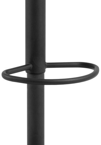 ACT NORDIC Flynn barstol, m. rygln, drejefunktion, gaspatron, fodsttte - mrkegr stof, sort stl