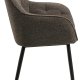 ACT NORDIC Brooke spisebordsstol, m. armln - taupe stof og sort stl