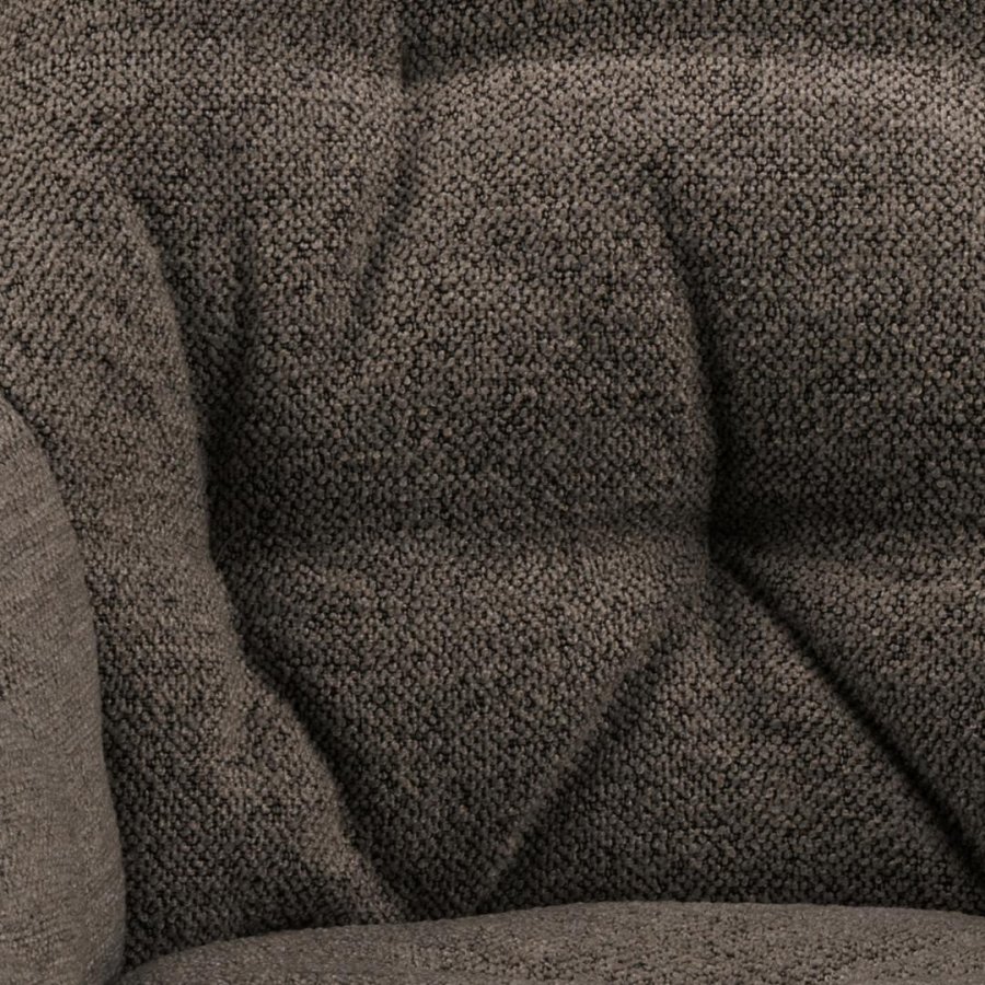 ACT NORDIC Brooke spisebordsstol, m. armln - taupe stof og sort stl