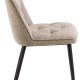ACT NORDIC Brooke spisebordsstol - beige stof og sort stl