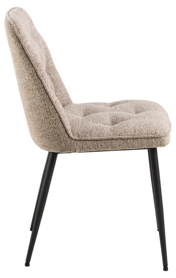 ACT NORDIC Brooke spisebordsstol - beige stof og sort stl