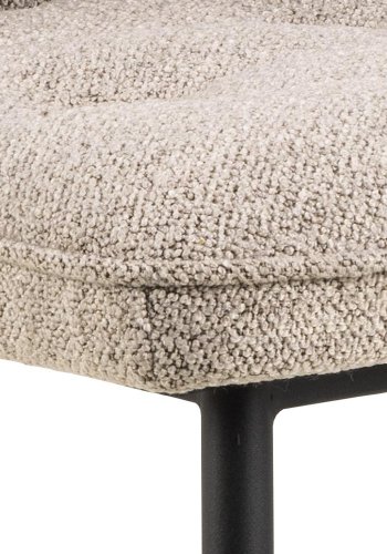 ACT NORDIC Brooke spisebordsstol - beige stof og sort stl
