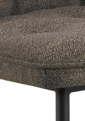ACT NORDIC Brooke spisebordsstol - taupe stof og sort stl
