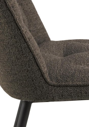 ACT NORDIC Brooke spisebordsstol - taupe stof og sort stl