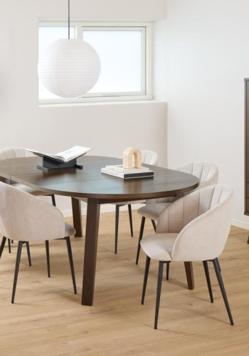 ACT NORDIC A-Line vitrineskab, m. 1 glaslge, 2 hylder og 2 skuffer - rgfarvet egefiner