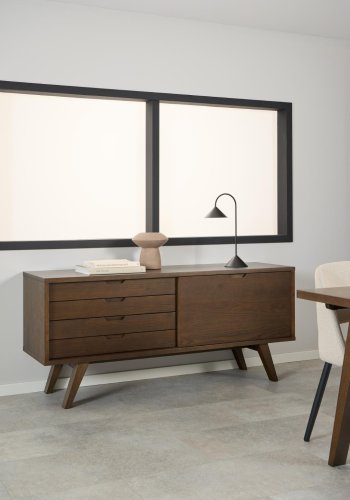 ACT NORDIC A-Line sknk, m. 1 skydelge, 1 hylde og 4 skuffer - rgfarvet egefinér