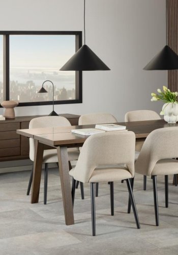 ACT NORDIC A-Line sknk, m. 1 skydelge, 1 hylde og 4 skuffer - rgfarvet egefinér