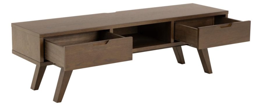 ACT NORDIC A-Line TV-bord, m. 2 skuffer og 1 rum - rgfarvet egefiner (150x40)