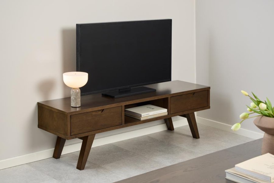 ACT NORDIC A-Line TV-bord, m. 2 skuffer og 1 rum - rgfarvet egefiner (150x40)