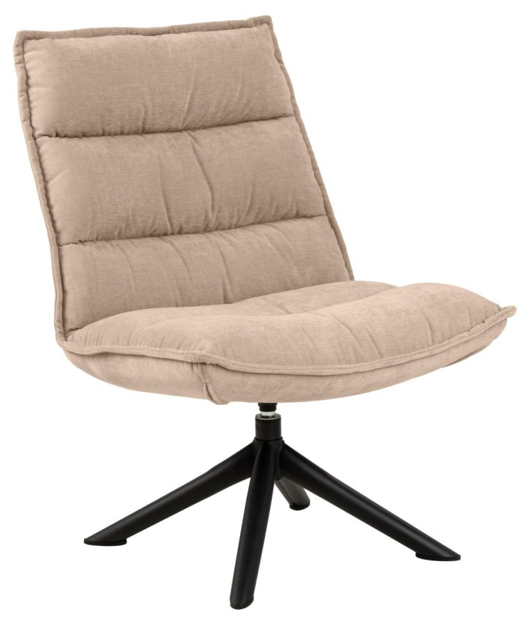 ACT NORDIC Blizzard drejestol - beige stof og sort stl