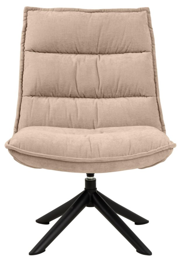 ACT NORDIC Blizzard drejestol - beige stof og sort stl