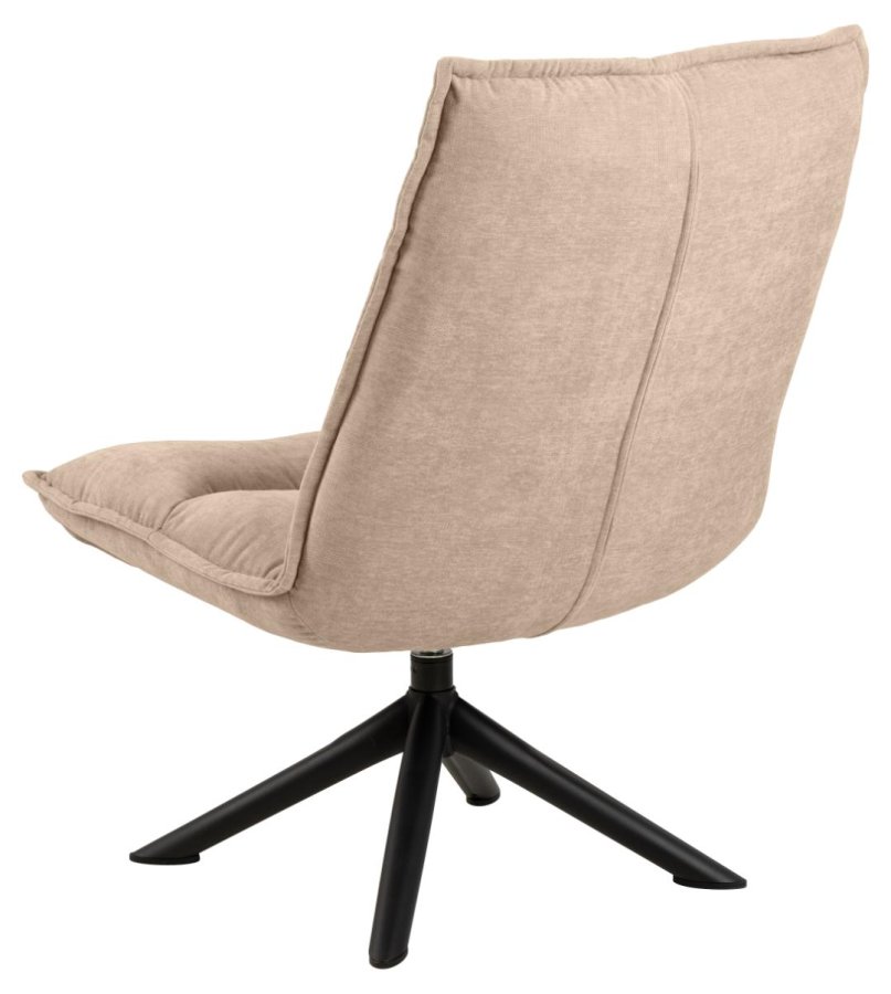 ACT NORDIC Blizzard drejestol - beige stof og sort stl