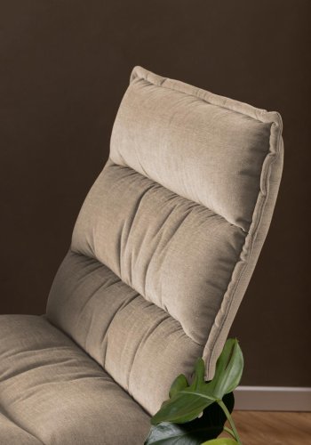 ACT NORDIC Blizzard drejestol - beige stof og sort stl