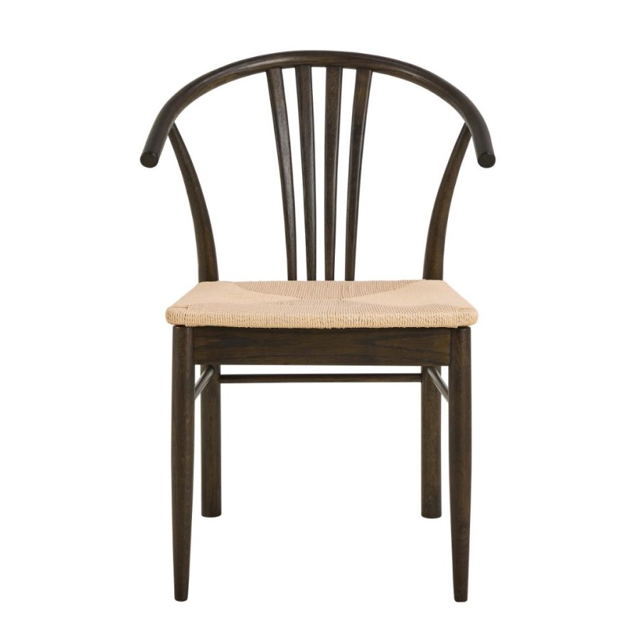 ACT NORDIC I_York spisebordsstol, m. armln - hvid papir reb og mat rgfarvet eg