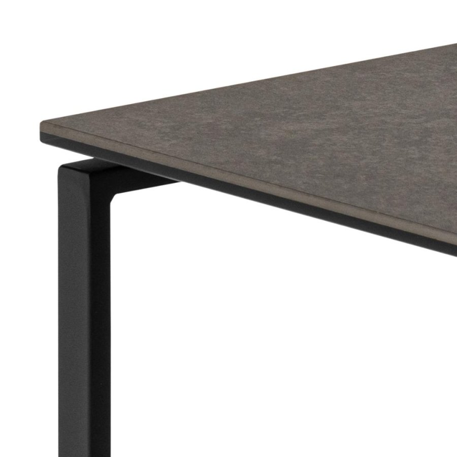 ACT NORDIC Katrine indskudsborde - sort Fairbanks ru keramik og mat sort stl (50x50) (st med 2)