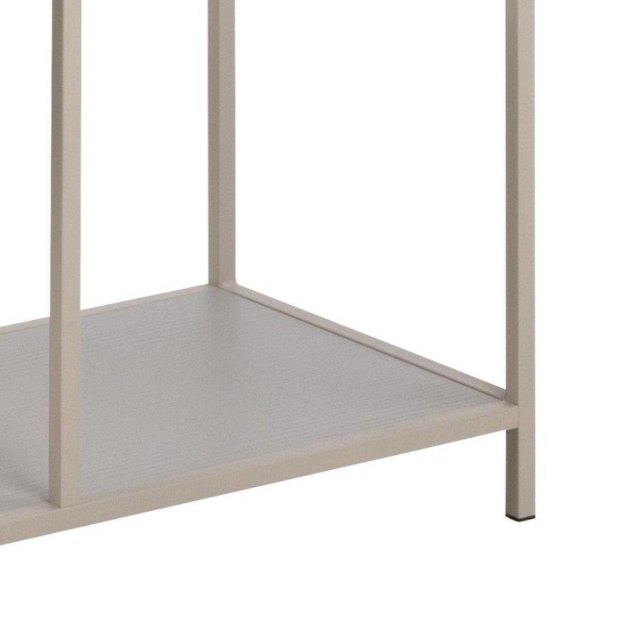 ACT NORDIC Seaford reol, m. 5 hylder - gr ru melamin og gr ru stl (77x35x185)