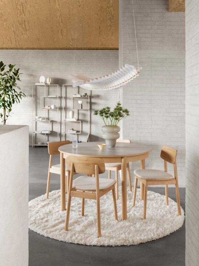 ACT NORDIC Seaford reol, m. 5 hylder - gr ru melamin og gr ru stl (77x35x185)