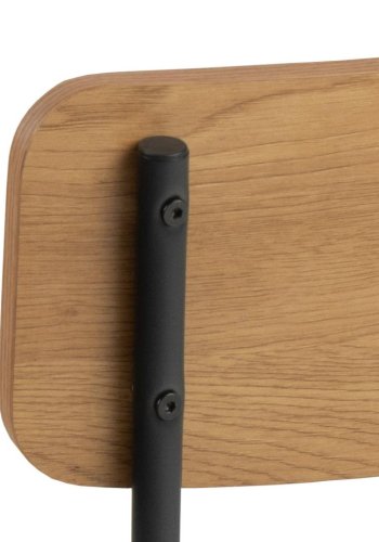 ACT NORDIC Peru spisebordsstol - mat vild eg ru melamin og mat sort ru stl