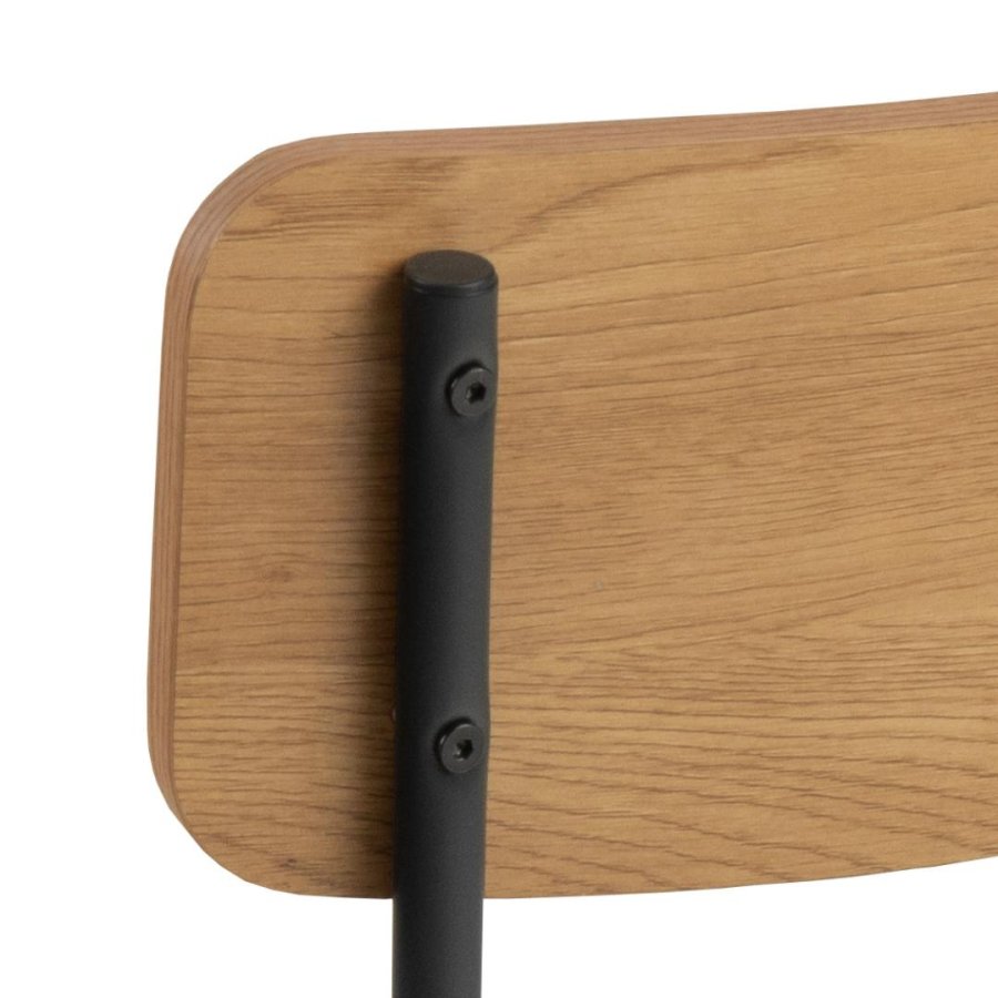 ACT NORDIC Peru spisebordsstol - mat vild eg ru melamin og mat sort ru stl