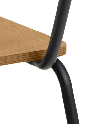 ACT NORDIC Peru spisebordsstol - mat vild eg ru melamin og mat sort ru stl