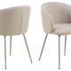 ACT NORDIC Eleanor spisebordsstol, m. armln - beige stof og gr stl