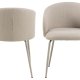 ACT NORDIC Eleanor spisebordsstol, m. armln - beige stof og gr stl
