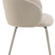 ACT NORDIC Eleanor spisebordsstol, m. armln - beige stof og gr stl