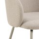 ACT NORDIC Eleanor spisebordsstol, m. armln - beige stof og gr stl