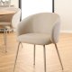 ACT NORDIC Eleanor spisebordsstol, m. armln - beige stof og gr stl