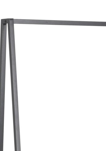 ACT NORDIC Seaford garderobestativ, m. bjlestang og 2 hylder - sort ask ru melamin og sort stl