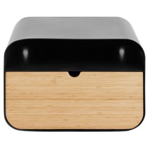 ACT NORDIC Joliet vghngt natbord, m. 1 rum og 1 skuffe - bambus og sort stl (35x25)