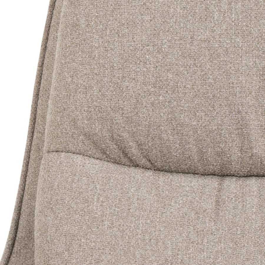 ACT NORDIC Bosley drejestol, m. armln, horisontal syning og lynls - beige stof og sort stl