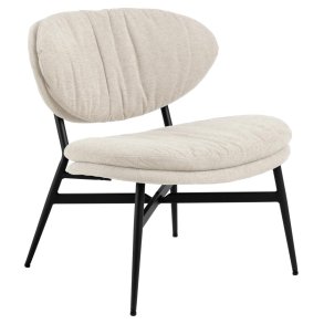 ACT NORDIC Burma loungestol - beige stof og mat sort stl