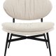 ACT NORDIC Burma loungestol - beige stof og mat sort stl