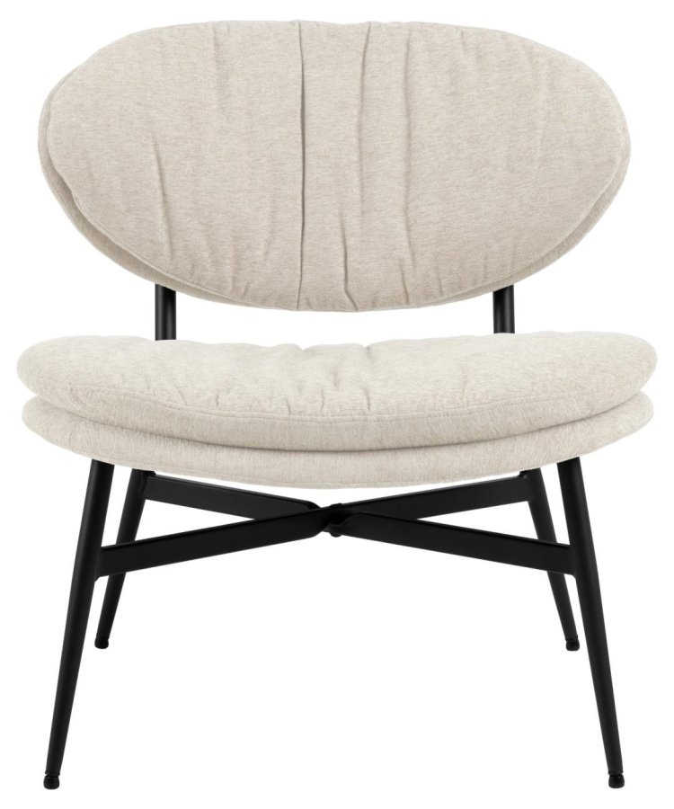 ACT NORDIC Burma loungestol - beige stof og mat sort stl