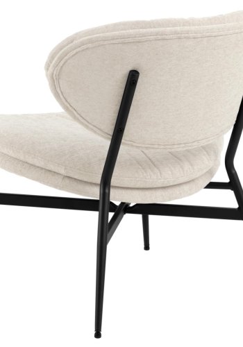 ACT NORDIC Burma loungestol - beige stof og mat sort stl