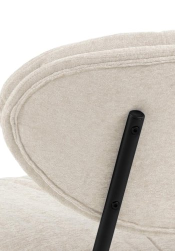 ACT NORDIC Burma loungestol - beige stof og mat sort stl