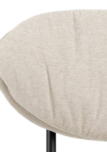 ACT NORDIC Burma loungestol - beige stof og mat sort stl