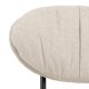 ACT NORDIC Burma loungestol - beige stof og mat sort stl